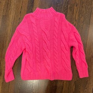 Anthropologie Pink Cable Knit Women's Sweater
